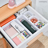 8-Piece Drawer Organizer Divider Storage Box For Stationery Jewelry Comestic Utensil