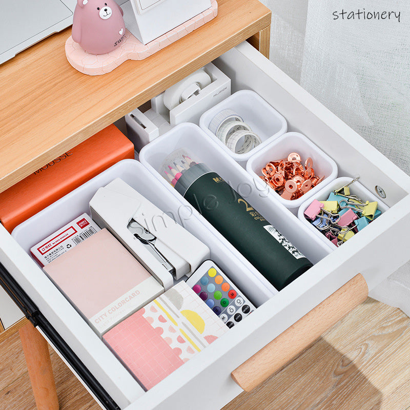 8-Piece Drawer Organizer Divider Storage Box For Stationery Jewelry Comestic Utensil