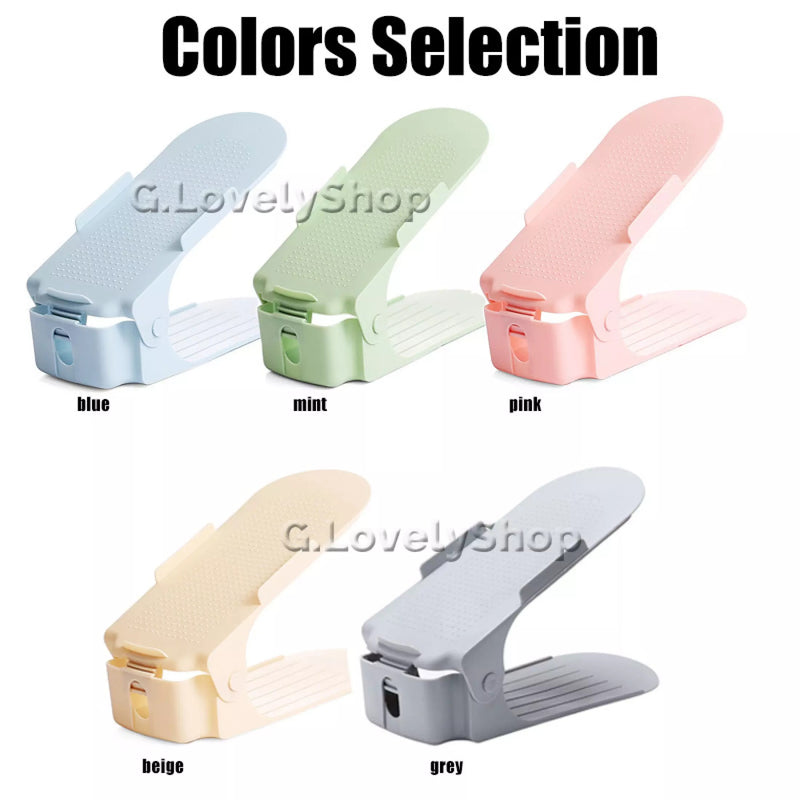 [Bundle of 10] Shoe Slot Space Saver Organizer Shoe Stacker