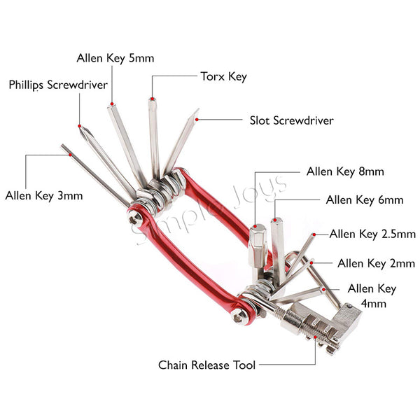 11-in-1 Bicycle Tool Kit Set For Repair Multi-function Bike Cycling Multitool