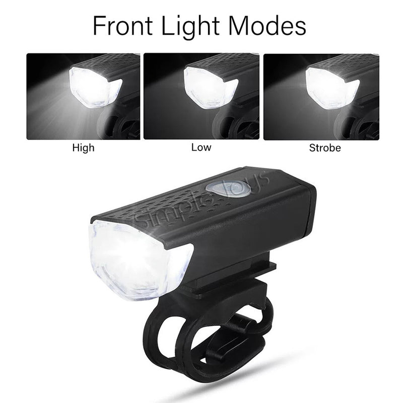 Bicycle Light Front And Rear Bike Accessories Rechargeable By USB