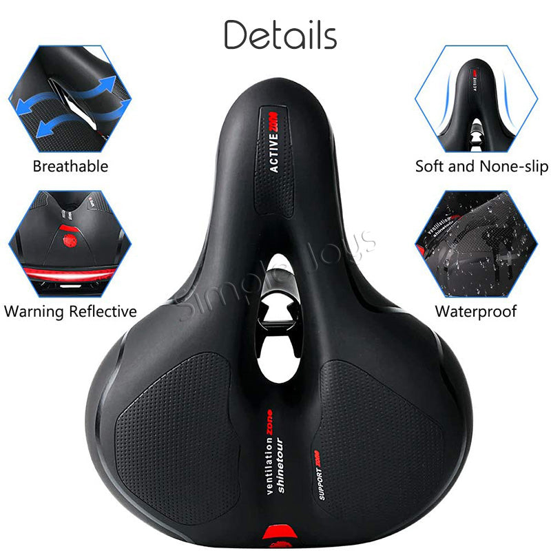 Comfortable Wide Bicycle Seat Bike Saddle Waterproof And Shock Resistant