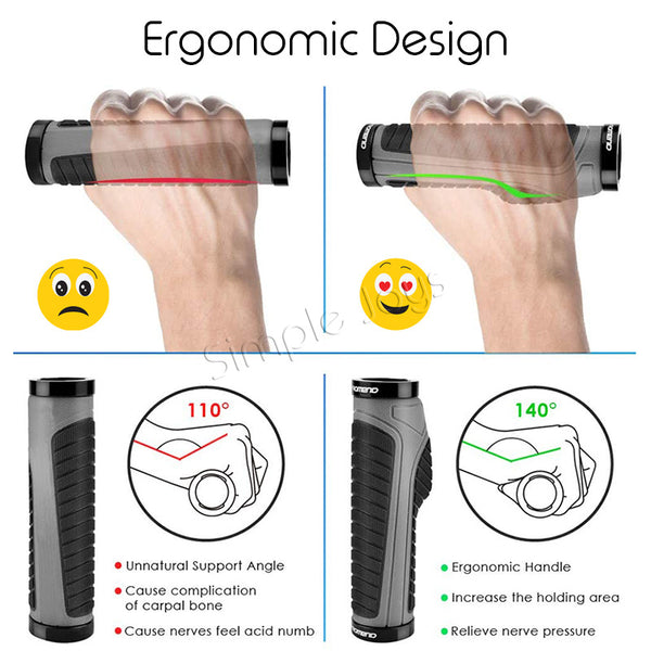 Ergonomic Bicycle Handlebar Grip Non-Slip Handle For Bike Made Of TPR Rubber