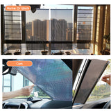 Sunshade Blackout Roller Blind Curtain With Suction Cups For Windows Or Car Windscreen