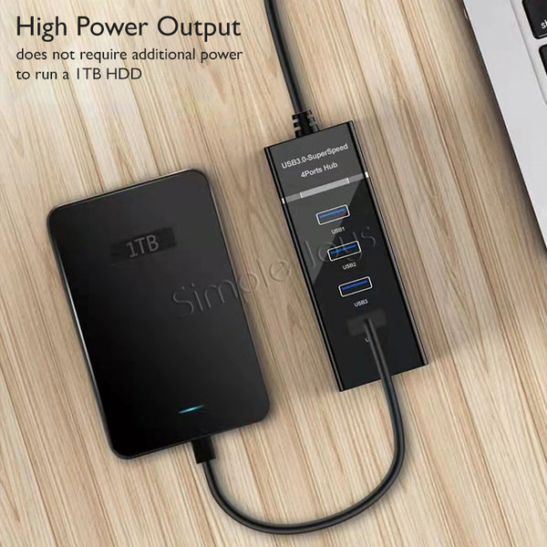 High Speed USB 3.0 Hub 4-Port With Type A Or Type C Connector Option