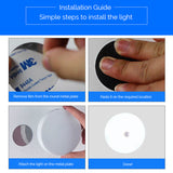 Motion Sensor Detection LED Light Night Lamp with on/off switch - Magnetic Base - USB Rechargeable