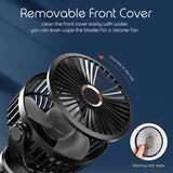 Portable 10000mAh Clip-on Fan For Desk Or Stroller USB Rechargeable Battery Operated With Hook