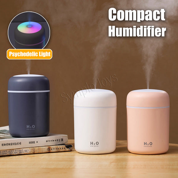 300ml Portable Mini Air Humidifier USB Diffuser Purifier Car Humidifier With LED Night Light