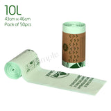 50pcs/100pcs Biodegradable Trash Bag 100% Compostable Eco-friendly Bin Bag