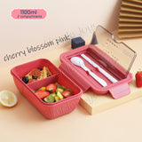 Bento Style Portable Lunch Box Food Container BPA Free With Cutlery And Phone Stand