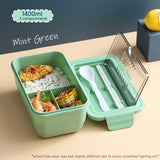 Bento Style Portable Lunch Box Food Container BPA Free With Cutlery And Phone Stand