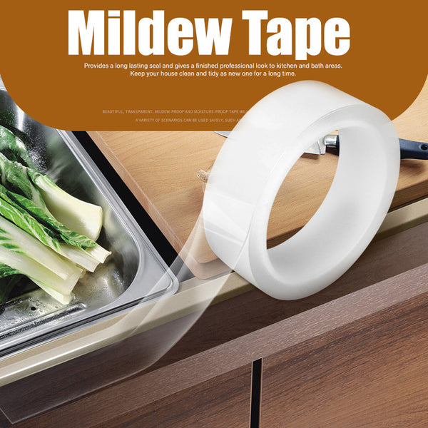 Clear Kitchen Seal Tape Waterproof Transparent Mildew Adhesive Tape Oil Proof Caulk Strip