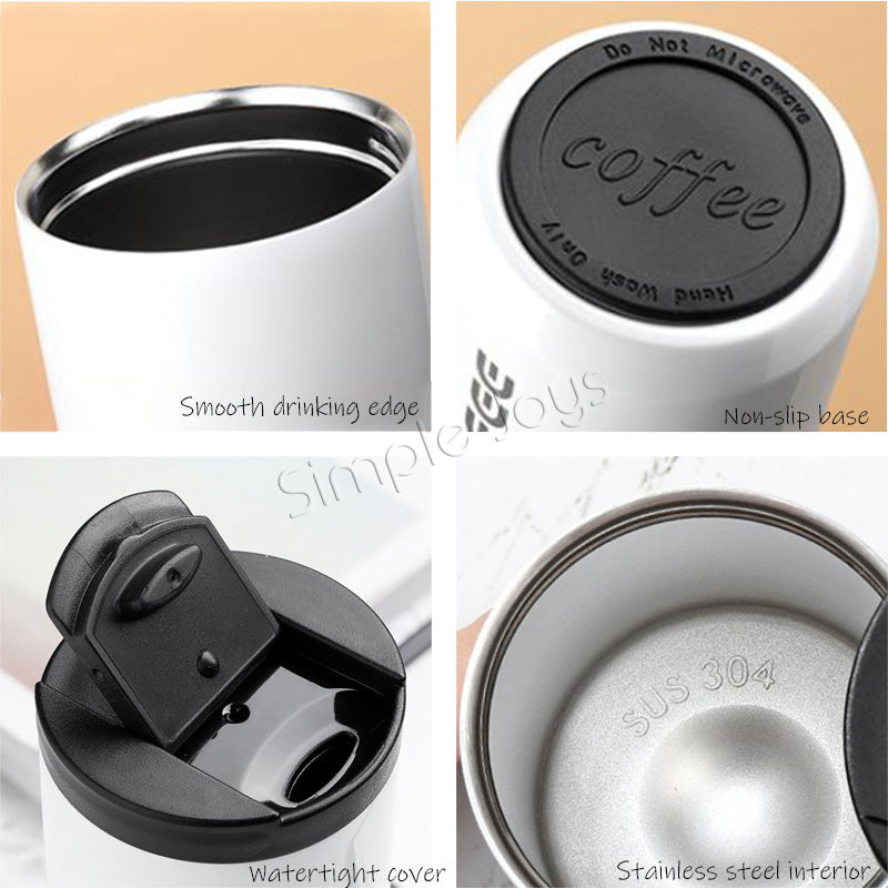 Leakproof Thermal Coffee Mug Bubble Tea Cup Vacuum Insulated Travel Tumbler