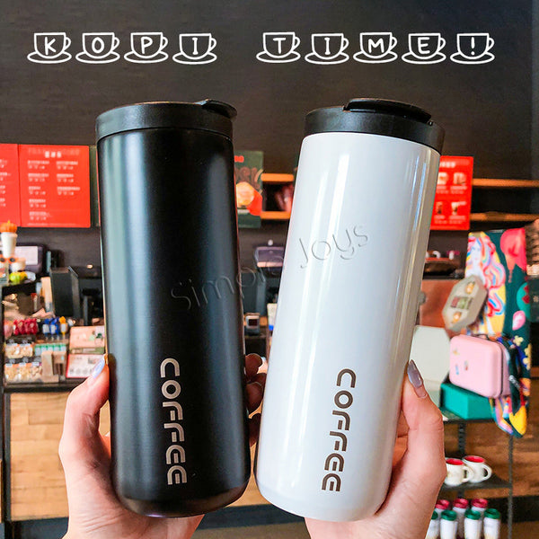 Leakproof Thermal Coffee Mug Bubble Tea Cup Vacuum Insulated Travel Tumbler