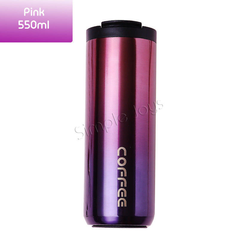 Leakproof Thermal Coffee Mug Bubble Tea Cup Vacuum Insulated Travel Tumbler