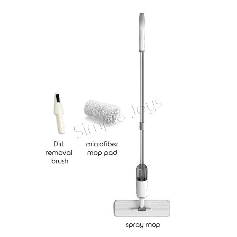 Spray Mop With Large Pad For Wet Dry Floor 360 Degree Swivel