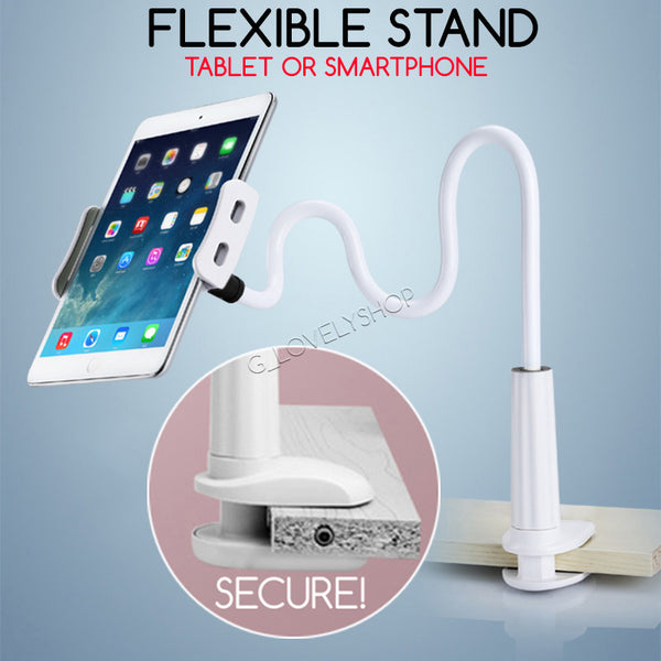 Cell Phone Holder Universal Clamp Lazy Phone Tablet Stand with Flexible Long Arm Bracket Grip