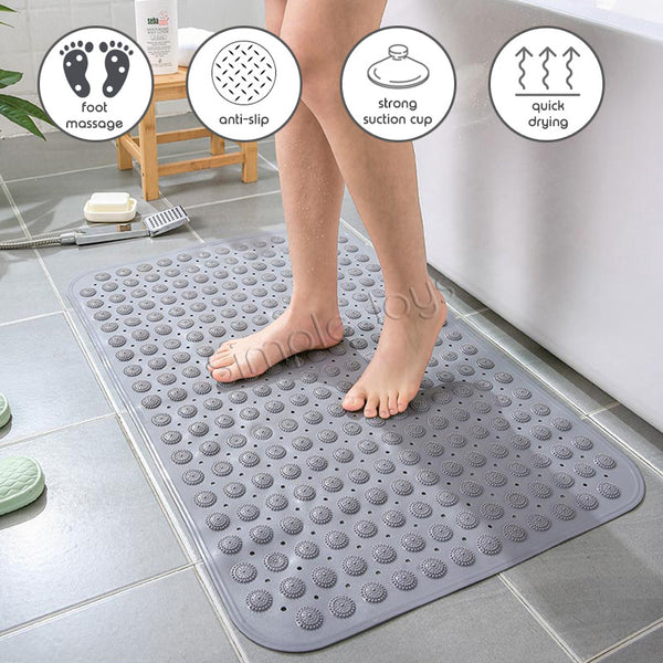 Odorless Non-Slip Bathroom Floor Mat Shower Bath With Suction Cup Anti Slip