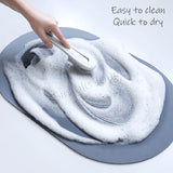 Super Absorbent Bath Floor Mat Soft Diatomite Bathroom Rug Shower Carpet