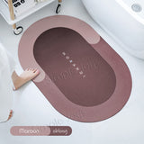 Super Absorbent Bath Floor Mat Soft Diatomite Bathroom Rug Shower Carpet