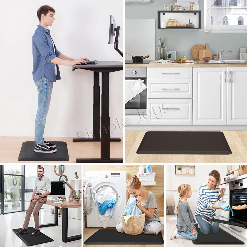 Ergonomic Anti Fatigue Floor Mat Great For Standing Desk Cushioned Support For Kitchen