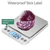 Digital Kitchen Multifunction Food Weighing Scale for Bake Jewelry Weight, Up to 0.01g Stainless Steel Backlit Display