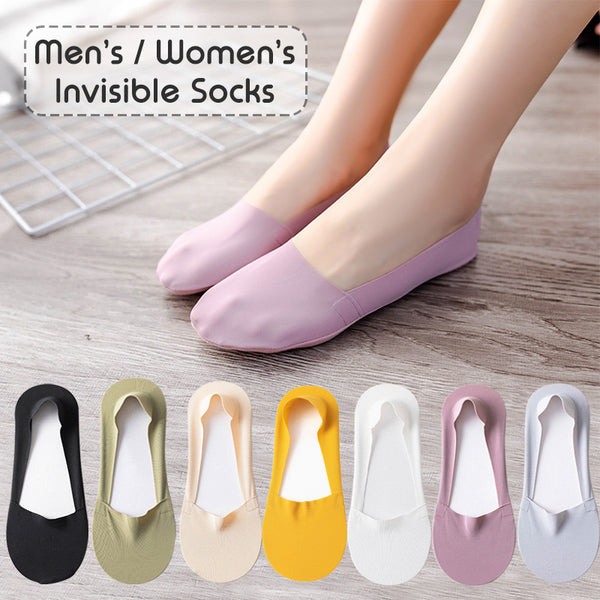 Invisible Boat Socks For Men And Women With Silicone Non-slip Pad Seamless Design