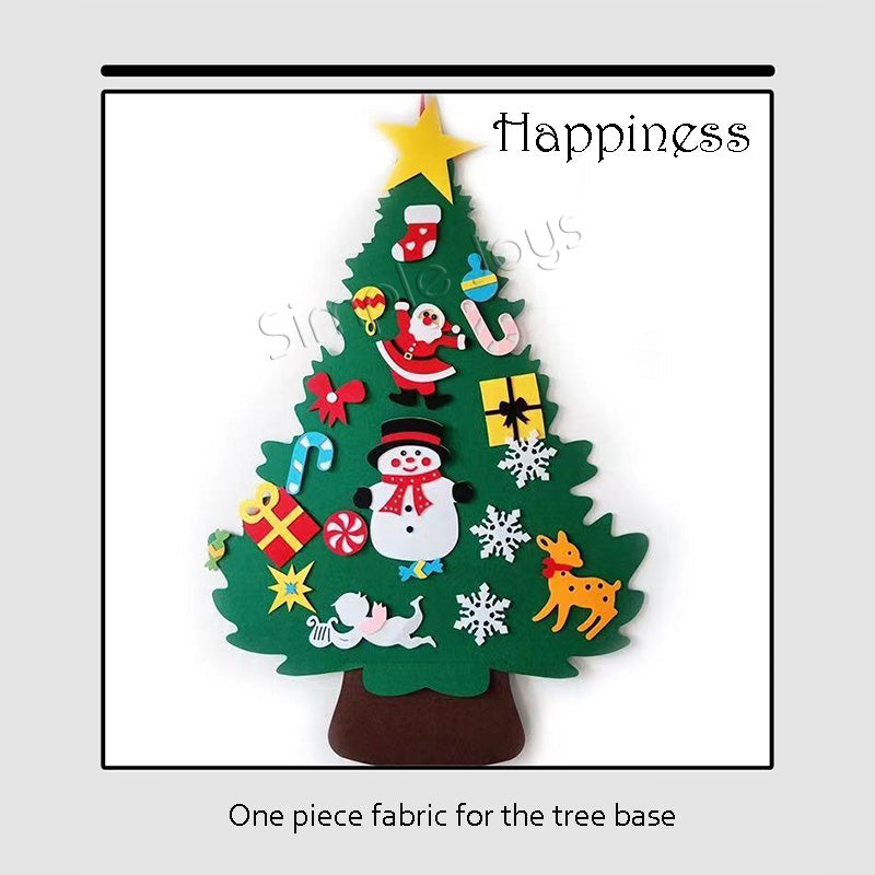 2022 DIY Felt Christmas Tree with Detachable Ornaments on Velcro