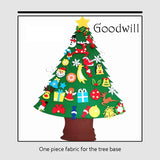 2022 DIY Felt Christmas Tree with Detachable Ornaments on Velcro