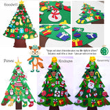 2022 DIY Felt Christmas Tree with Detachable Ornaments on Velcro