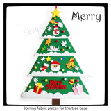 2022 DIY Felt Christmas Tree with Detachable Ornaments on Velcro