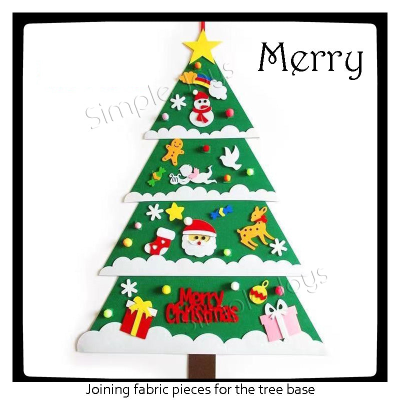 2022 DIY Felt Christmas Tree with Detachable Ornaments on Velcro