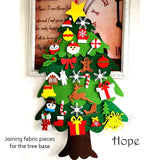 2022 DIY Felt Christmas Tree with Detachable Ornaments on Velcro