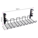 Under Desk Cable Management Organizer Basket Tray Box No Drill Required Comes With Clamp