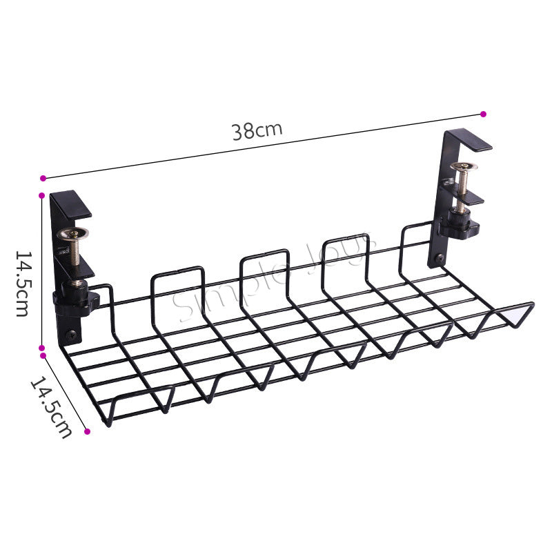 Under Desk Cable Management Organizer Basket Tray Box No Drill Required Comes With Clamp