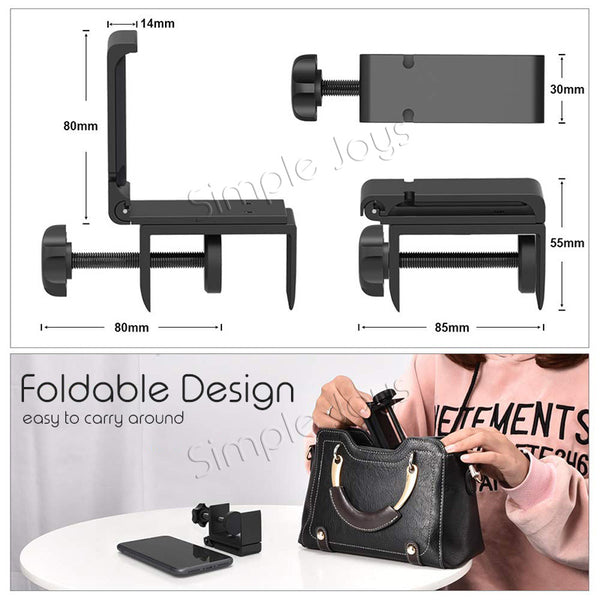 Under Desk Headphone Stand Hanger Headset Holder Clamp Earphone Hook With Built In Cable Organizer