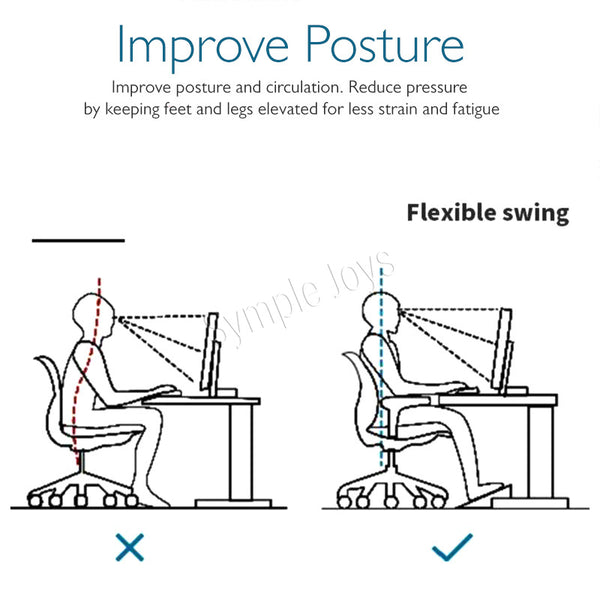 Ergonomic Under Desk Foot Rest With Massage Effect