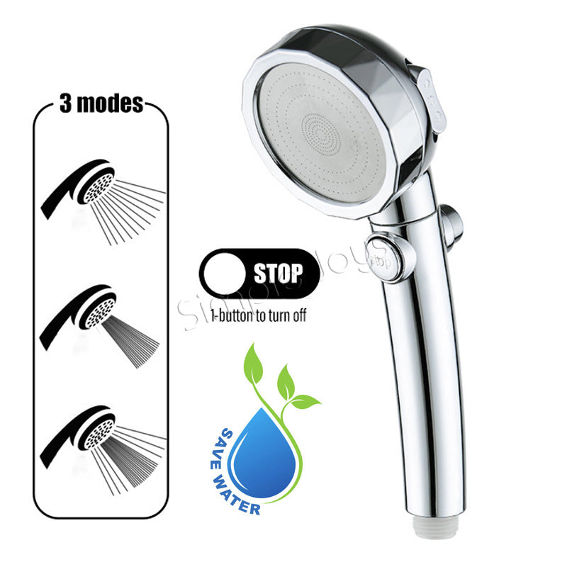 Showerhead with ON/Off Switch Shower Head 3-Mode Settings