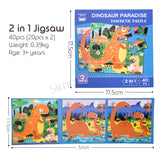 2-in-1 Magnetic Jigsaw Puzzle For Kids 40pcs Child Safe Design