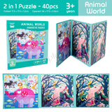 2-in-1 Magnetic Jigsaw Puzzle For Kids 40pcs Child Safe Design