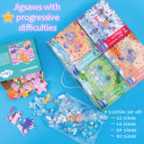 4-in-1 Wooden Jigsaw Puzzle Kids Gift Set Early Learning Educational Toy For Children