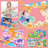 4-in-1 Wooden Jigsaw Puzzle Kids Gift Set Early Learning Educational Toy For Children