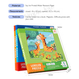 3-in-1 Magnetic Jigsaw Puzzle For Kids Child Safe Book Design With Increasing Difficulty