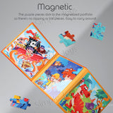 3-in-1 Magnetic Jigsaw Puzzle For Kids Child Safe Book Design With Increasing Difficulty