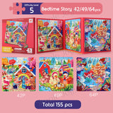 3-in-1 Magnetic Jigsaw Puzzle For Kids Child Safe Book Design With Increasing Difficulty