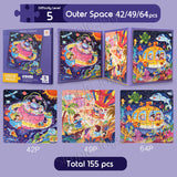 3-in-1 Magnetic Jigsaw Puzzle For Kids Child Safe Book Design With Increasing Difficulty