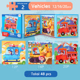 3-in-1 Magnetic Jigsaw Puzzle For Kids Child Safe Book Design With Increasing Difficulty