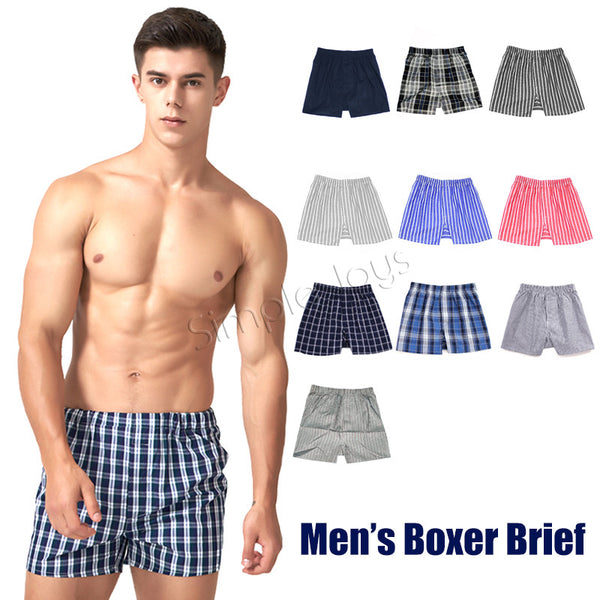 Men's Tartan Boxer Brief Underwear [2pcs Bundle]