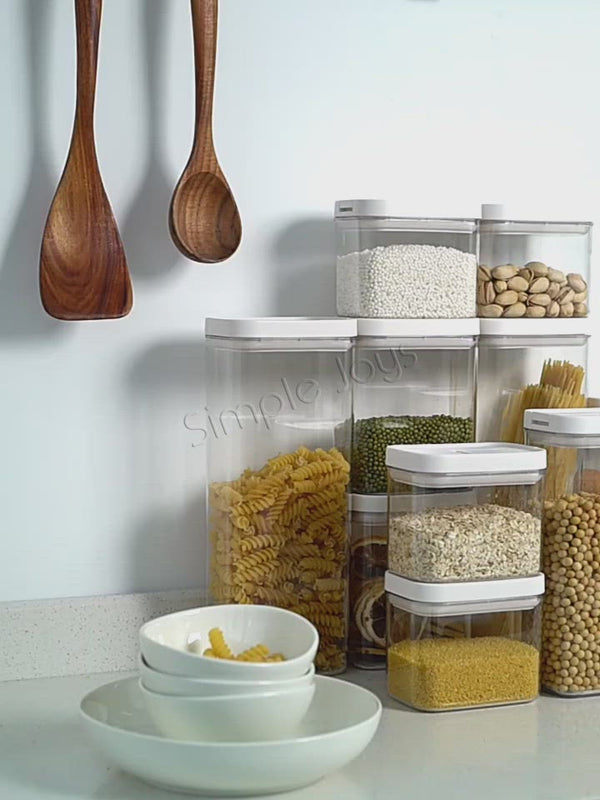 Airtight Food Storage Containers with Easy Lock Lids For Kitchen Pantry Or Refrigerator Organization and Storage