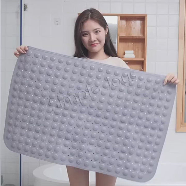 Odorless Non-Slip Bathroom Floor Mat Shower Bath With Suction Cup Anti Slip